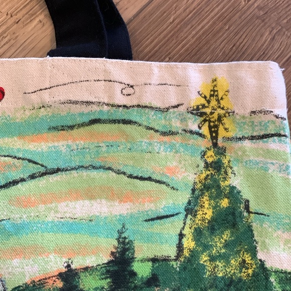 New Christmas Smoky Mountains Railroad durable artist fabric tote bag - Picture 4 of 7